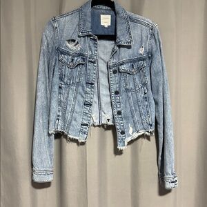 Distressed Light Blue Denim Jacket